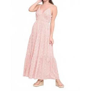NEW MEET ME IN SANTORINI mediterranean bloom maxi dress in pink
